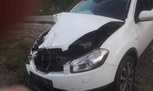 Hafif ticari aracın çarptığı inek telef oldu