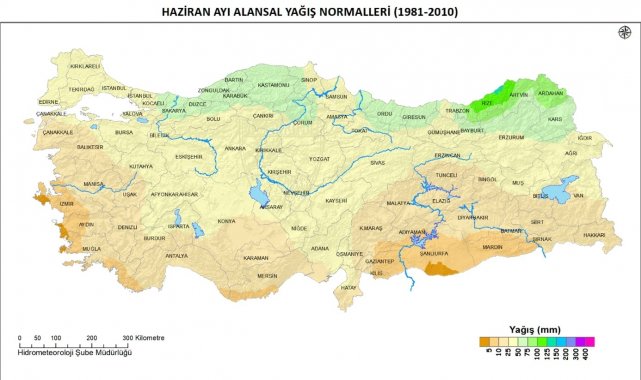 Haziran'da yağışlar, yağış normaline göre yüzde 21 artarken 2020'ye göre yüzde 6 azaldı