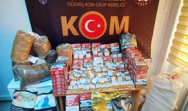İzmir&#039;de kaçak tütün operasyonu: 2 gözaltı