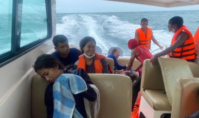 Kamboçya açıklarında tekne yandı: 1 ölü