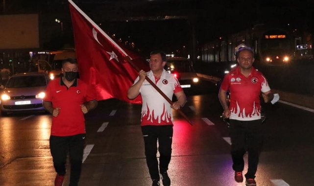 Kayseri'de 15 Temmuz Şehitleri Sancak Koşusu