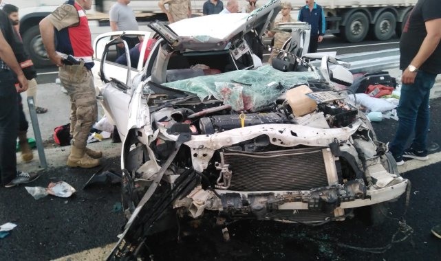Kaza yapan otomobilde baba ve kızı yaralandı
