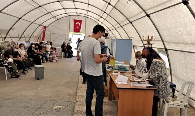 Kırşehir&#039;de mobil çadırda aşılama rekoru