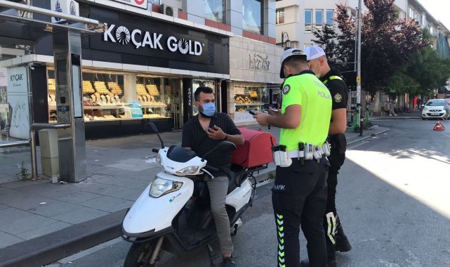 Maltepe'de trafikte motosikletlilere yönelik denetim