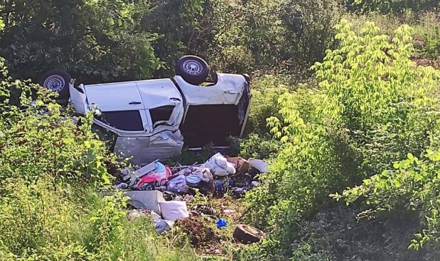 Samsun&#039;da pikap şarampole yuvarlandı: 6 yaralı