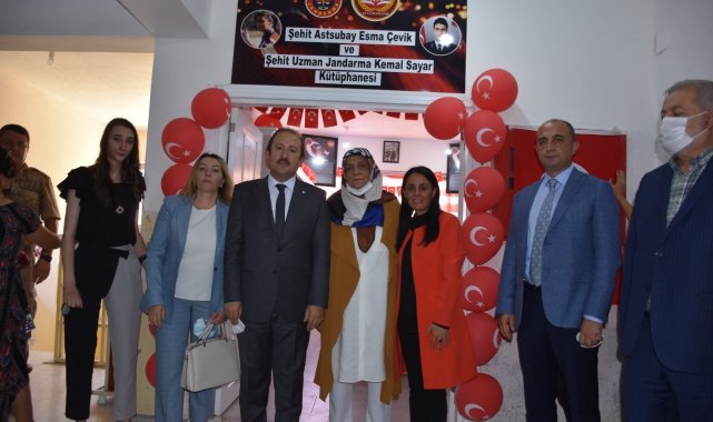 Şehit Esma Çevik ve Kemal Sayar adına kütüphane açıldı