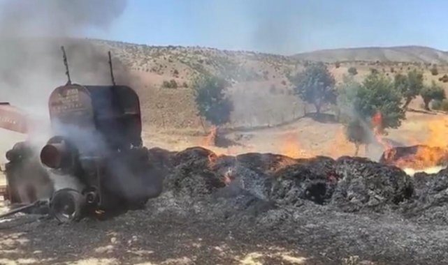Siirt'te yangın; çiftçinin bir yıllık emeği küle döndü