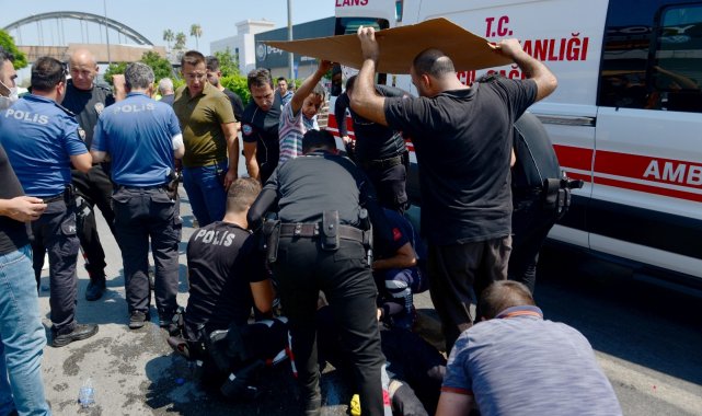 Silahlı yaralama olayına giden yunus ekipleri kaza yaptı