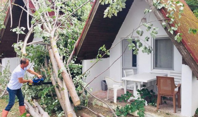 Sinop'ta hortum Özel İdare'yi vurdu