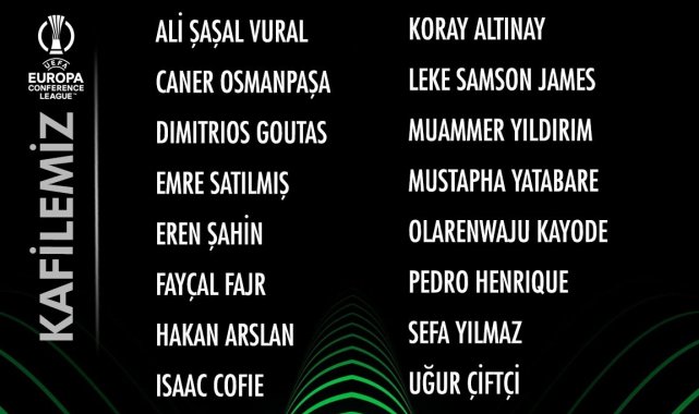 Sivasspor'da Petrocub maçı kadrosu açıklandı