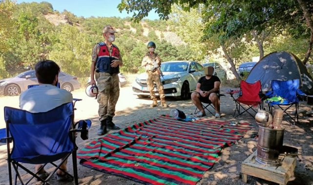 Tunceli'de jandarma ve orman muhafaza ekiplerinden vadilerde piknik denetimi