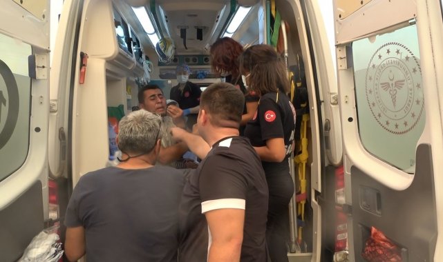 Yangından son anda kurtuldu, ambulans içerisindeki feryadı yürekleri dağladı