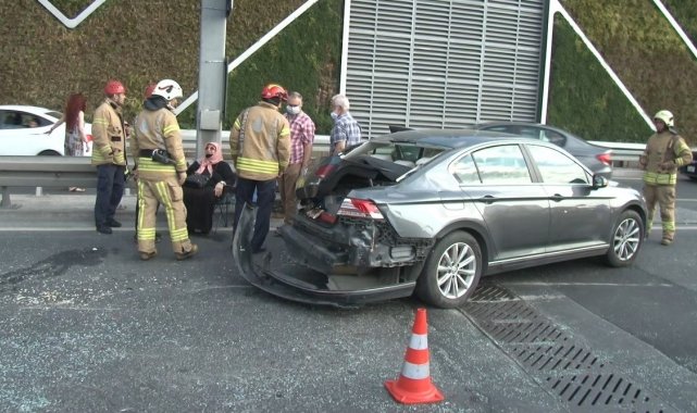 Yenikapı&#039;da zincirleme kaza: 1 yaralı