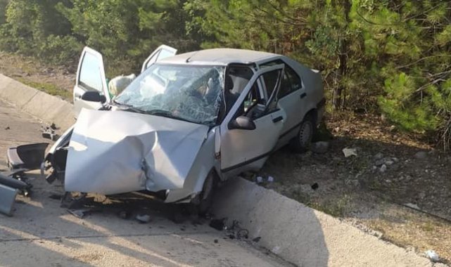 Yoldan çıkan otomobil takla attı: 5 yaralı