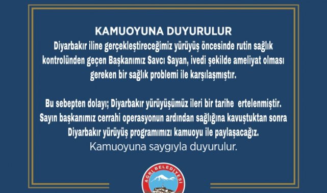 2 bin kişilik Diyarbakır yürüyüşü ertelendi