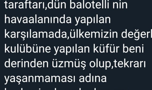 Adana Demirspor Başkanı Murat Sancak, Fenerbahçe&#039;den özür diledi