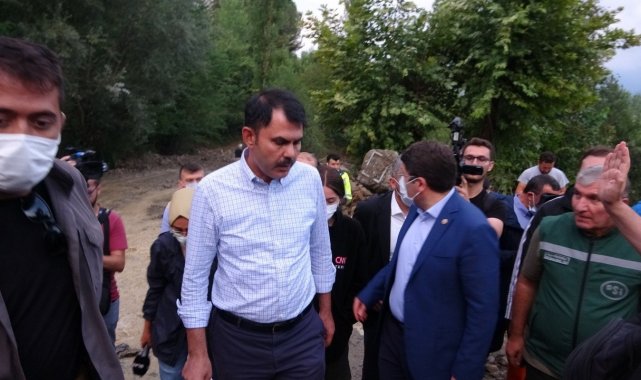 Bakan Kurum, Bartın&#039;daki sel bölgelerinde