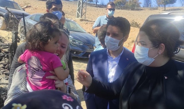 Bakan Yanık&#039;tan yangın mağduru ailelere moral