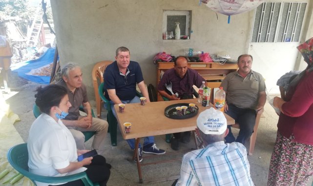 Başkan Tekin&#039;den evi yanan aileye ziyaret