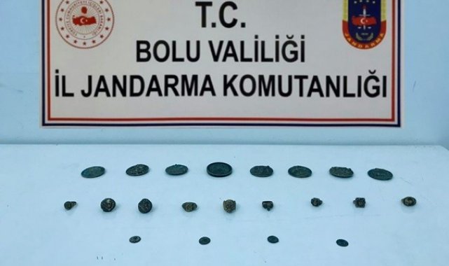 Bolu&#039;da, Roma ve Bizans dönemine ait 24 adet tarihi eser yakalandı: 2 gözaltı
