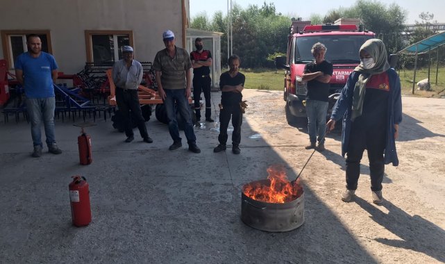 Bozüyük itfaiyesinden yangın eğitimi