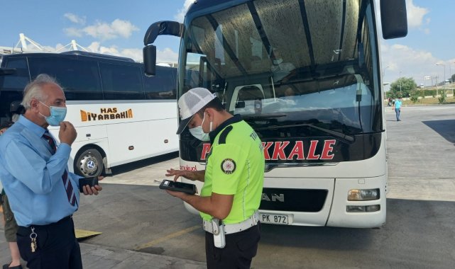 Bozüyük'te yolcu otobüsleri denetlendi, otobüs firmaları bilgilendirildi