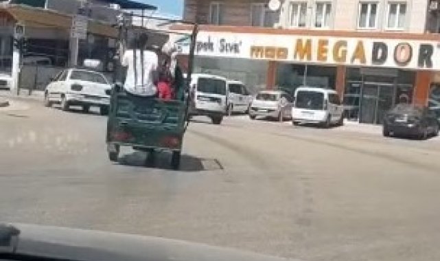 Bursa&#039;daki tehlikeli yolculuklar böyle görüntülendi