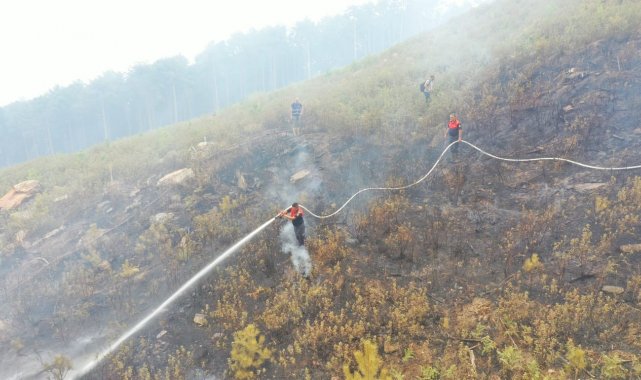 Büyükşehir itfaiyesi orman yangınları ile mücadele ediyor