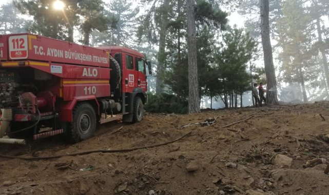 Büyükşehir, Karacasu&#039;daki yangına tüm gücüyle müdahale ediyor