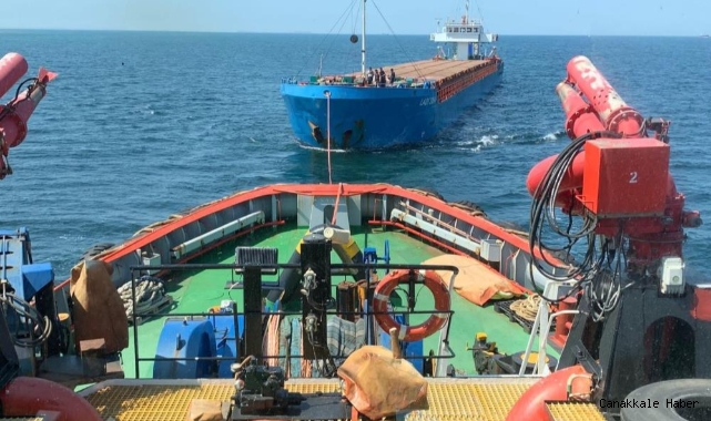 Çanakkale Boğazı’nda sürüklenen gemi kurtarıldı