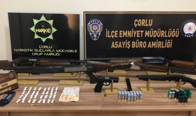 Çorlu&#039;da 250 polis ile uyuşturucu operasyonu