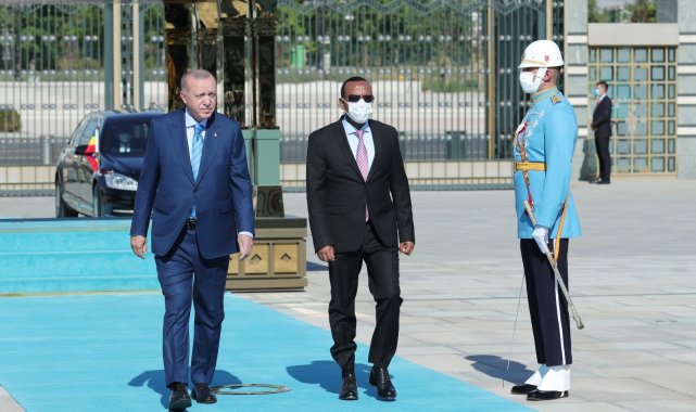 Cumhurbaşkanı Erdoğan, Etiyopya Başbakanı Ahmed'i resmi törenle karşıladı