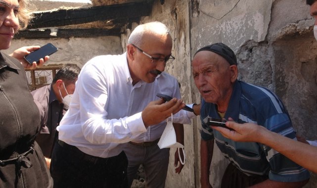 Cumhurbaşkanı Erdoğan, yangın bölgesindeki yaşlı amcayla telefonda konuştu