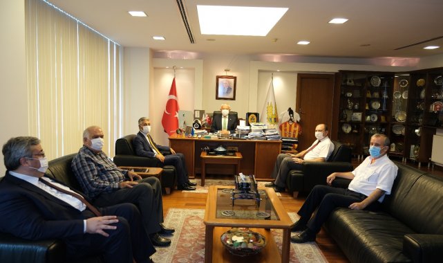 Edirne Vergi Dairesi Başkanı Aslan, ETSO Başkanı Zıpkınkurt ile bir araya geldi