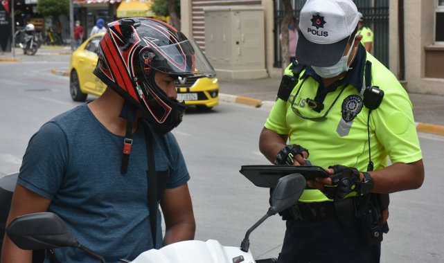 Erzincan&#039;da motosiklet denetimi