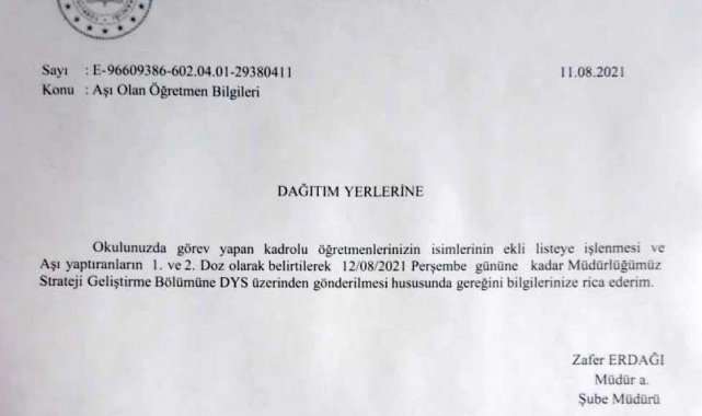 Eylül'de yüz yüze eğitim başlıyor, öğretmenlerin aşı durumu listeleniyor