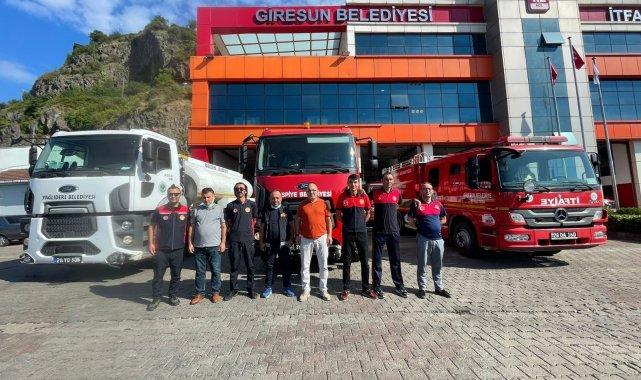 Giresun&#039;dan Antalya&#039;ya itfaiye aracı ve personel desteği