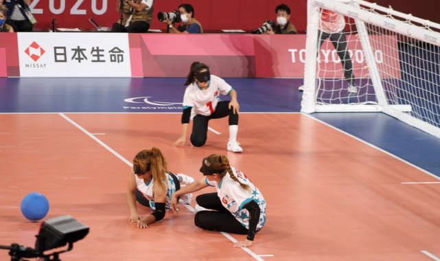 Golbol Kadın Milli Takımı&#039;ndan 3&#039;te 3