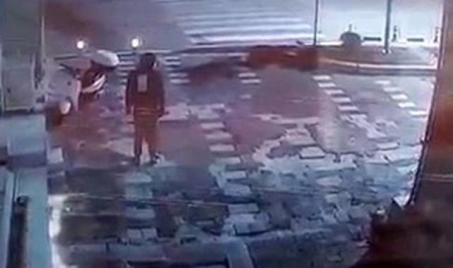 Güvenlik kamerasını görünce değil başkasını görünce kaçtı