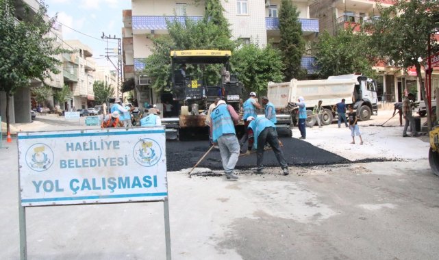 Haliliye'de asfalt çalışması