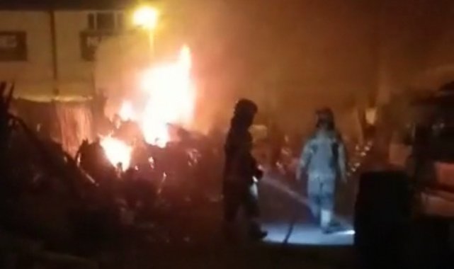 Hurdalıkta çıkan yangın büyümeden söndürüldü