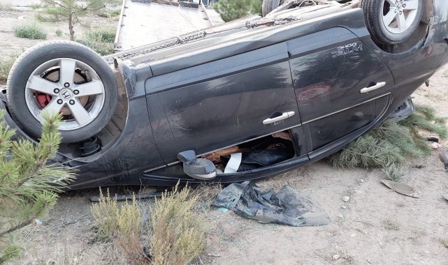 Isparta&#039;da otomobil takla attı: 1 yaralı