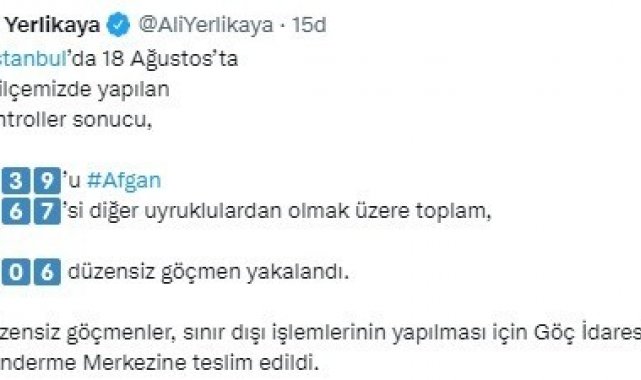 İstanbul'da düzensiz göçmenleri yönelik çalışmalar sürüyor