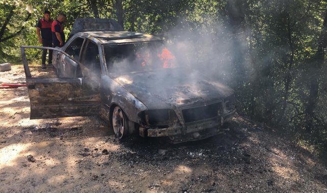 İzinsiz girdikleri ormanda araçları yandı, ceza yemekten kurtulamadılar