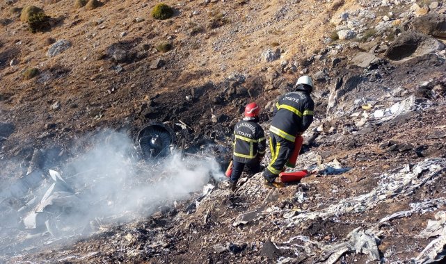 Kahramanmaraş&#039;ta uçak kazasında ekiplerin çalışmaları sürüyor