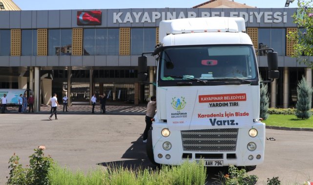Kayapınar Belediyesinden Kastamonu&#039;ya yardım tırı