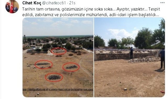 Kaymakamdan sit alanına kaçak yapı tepkisi