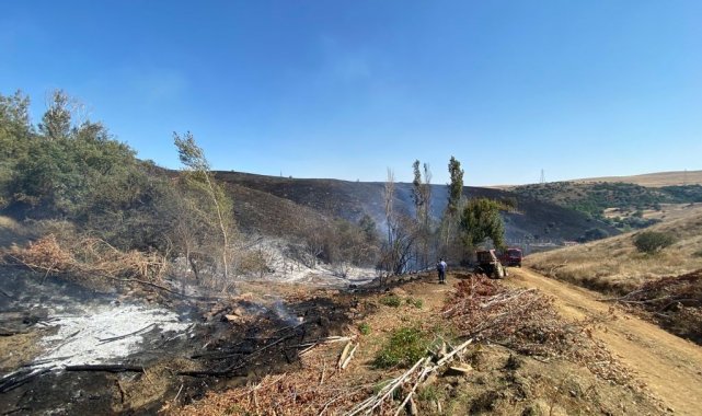 Kaynak makinasından çıkan yangın 300 hektarlık alanı kül etti