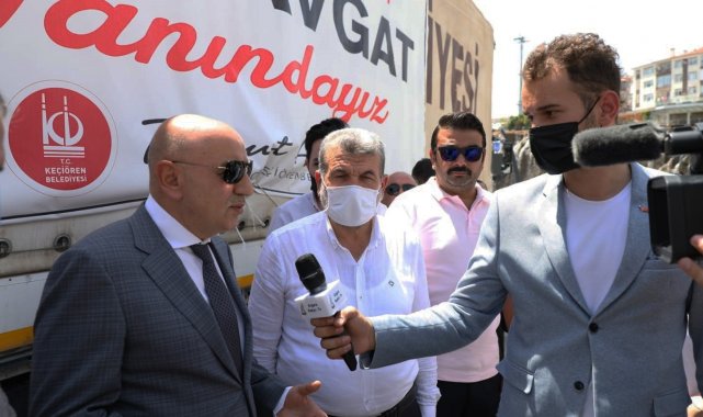 Keçiören Belediyesi&#039;nden yangın bölgelerine destek
