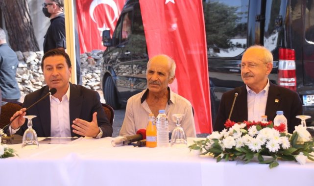 Kılıçdaroğlu, Bodrum&#039;da yanan bölgeleri inceledi